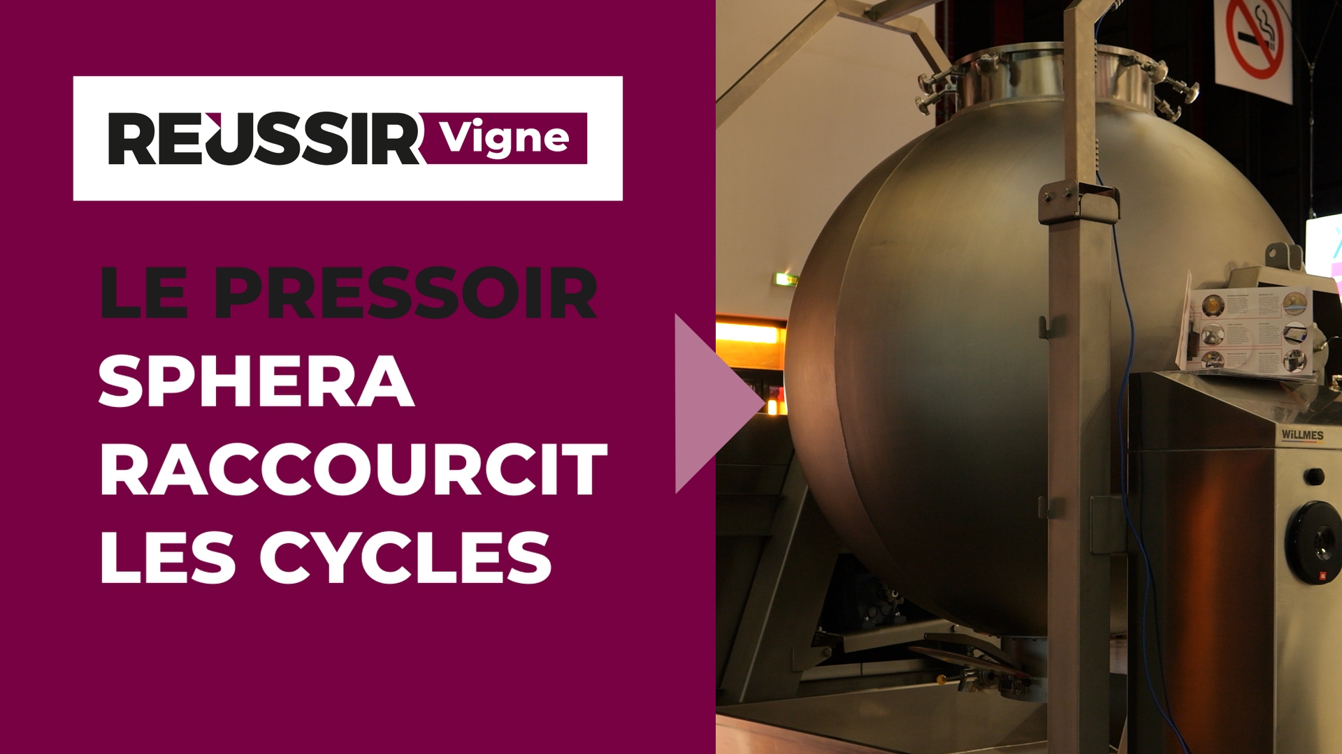 Vinitech 2024 - Le pressoir rond Sphera de Willmes raccourcit les cycles