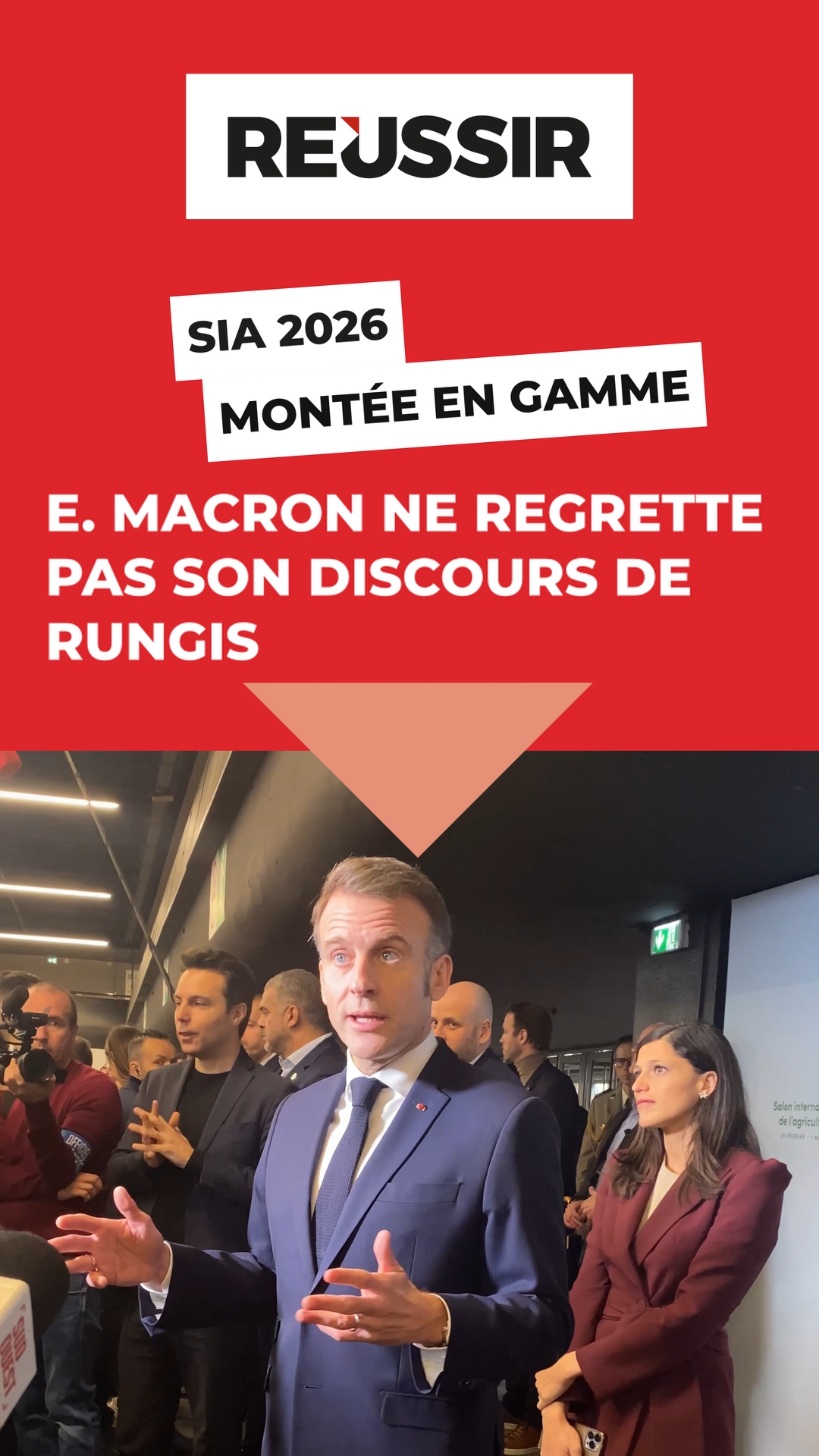 SIA 2026 : Emmanuel Macron assume son discours de 2017 sur la montée en gamme