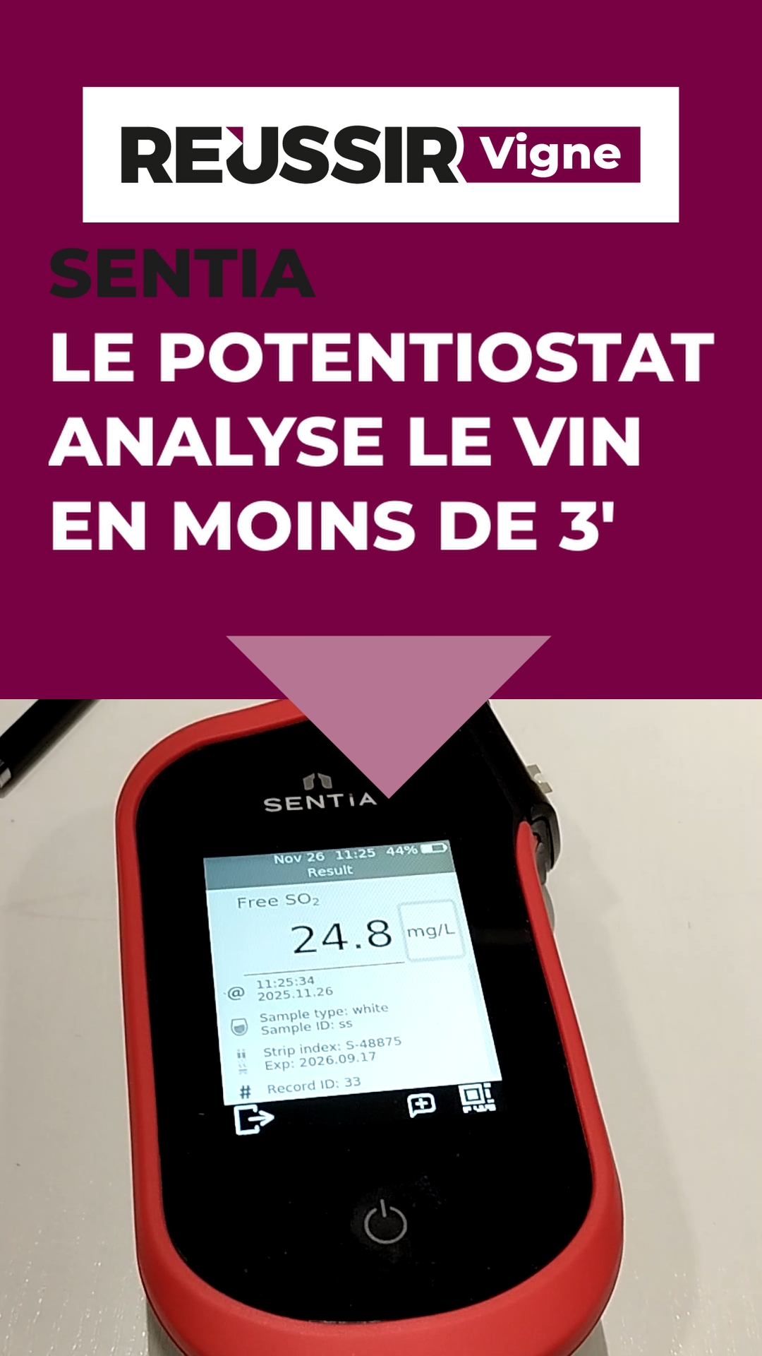 Analyse du vin : le Sentia de Triton Biosensors est simple d'utilisation